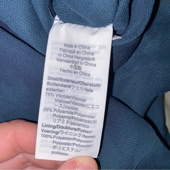 MADEWELL BY JCREW BLUE VELVET BUTTON FRONT MIDI DRESS WITH SIDE SLITS TRENDY - Picture 7 of 13